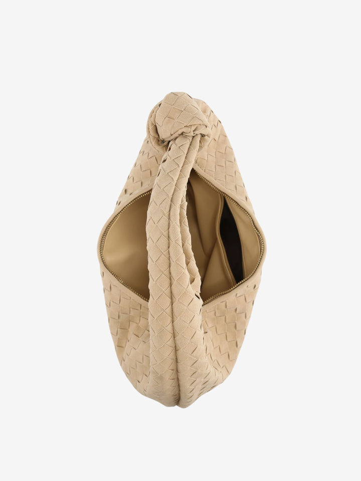 Celeste | Knotted Braided Medium Suede Bag