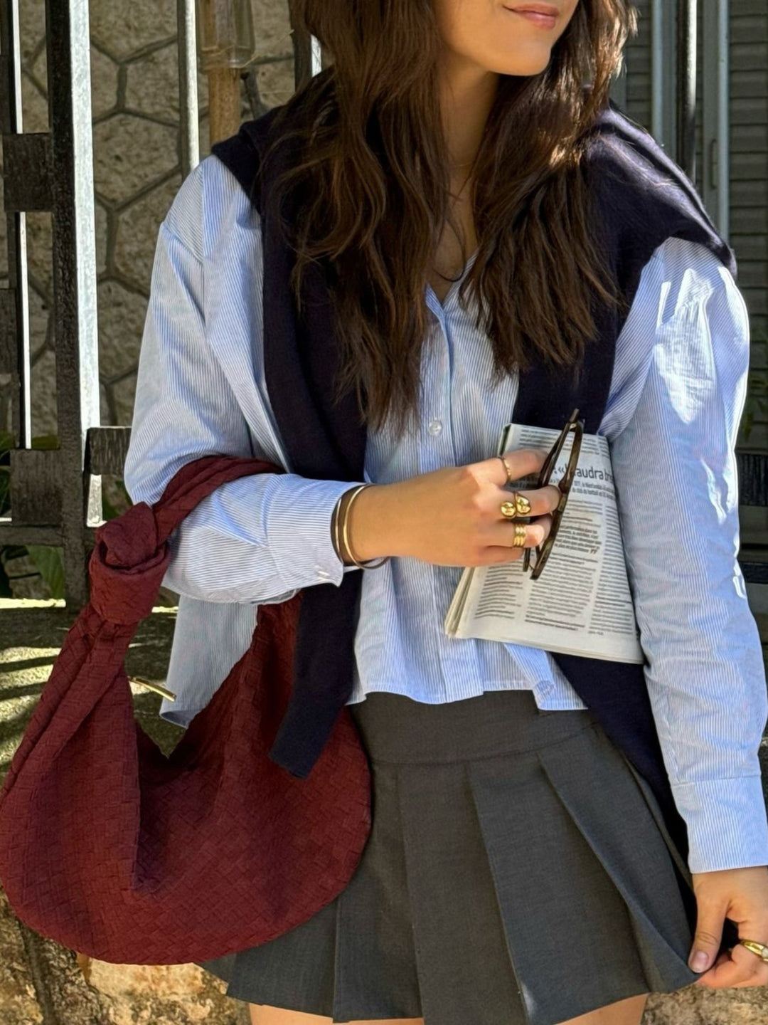 Celeste | Knotted Braided Medium Suede Bag