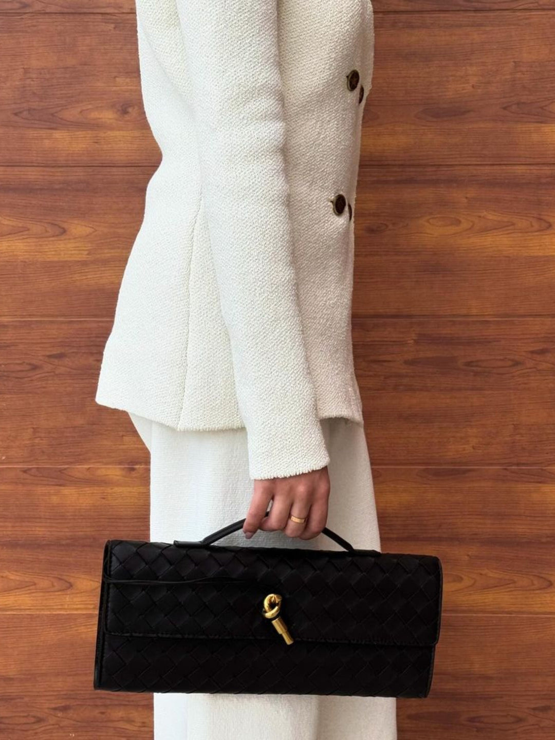 Camila | Luxe Slim Woven Clutch