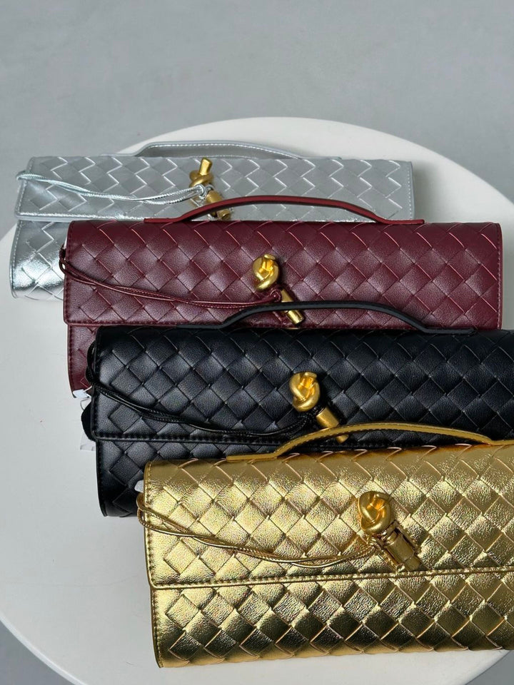 Camila | Luxe Slim Woven Clutch