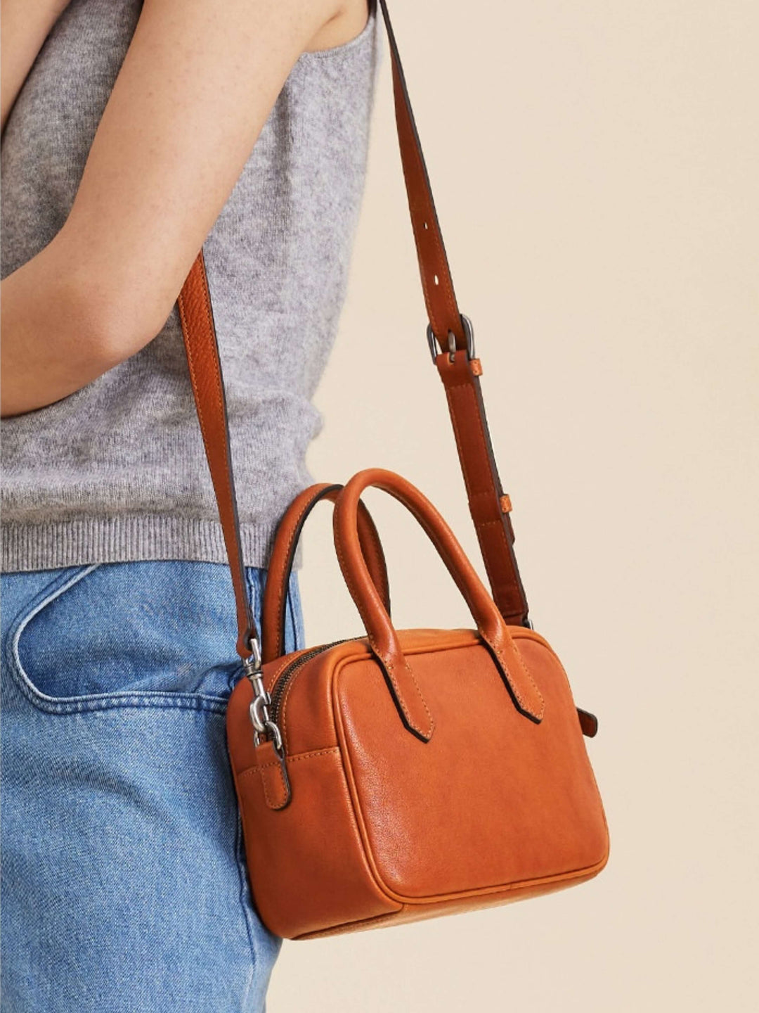 Eliza | Polished Zip Square Bag
