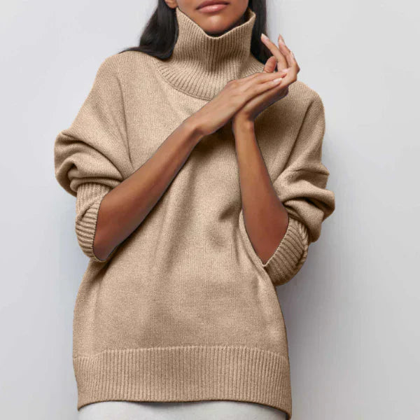 WiIlow | Oversized Casual Turtleneck Sweater