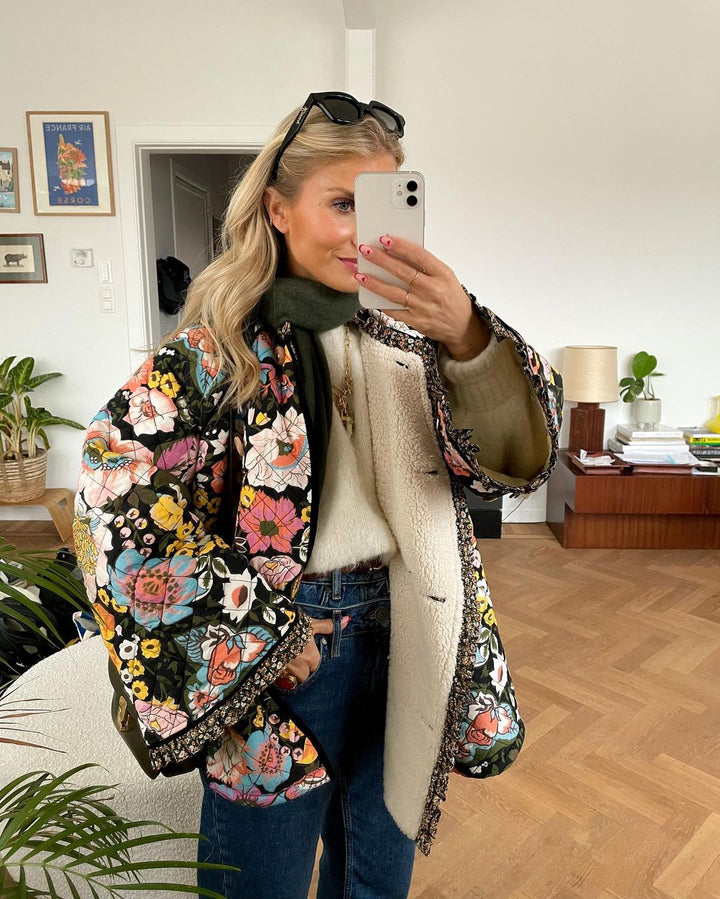 Floral | Women's Quilted Teddy Jacket
