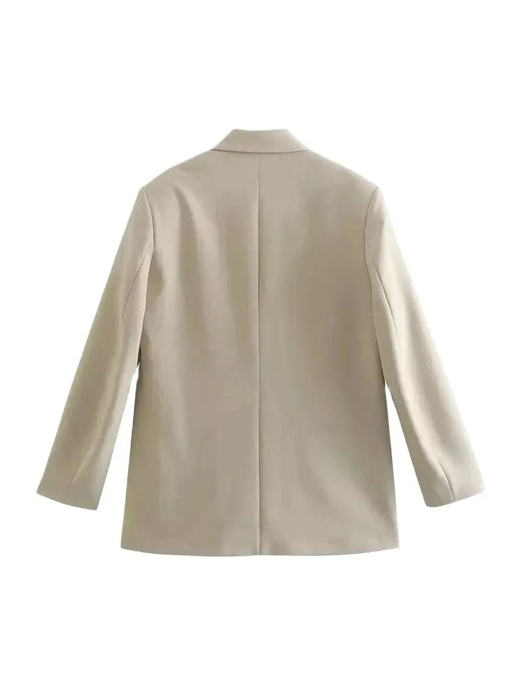 Veyra Double Breasted Loose Fitting Blazer