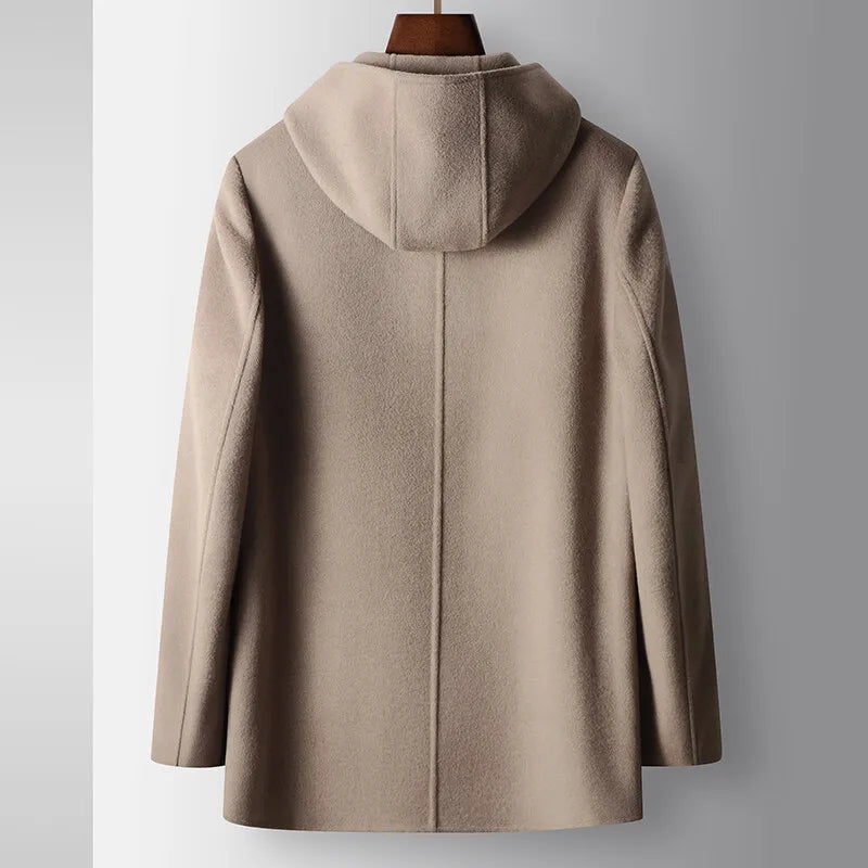100% WOOLEN HOODED COAT