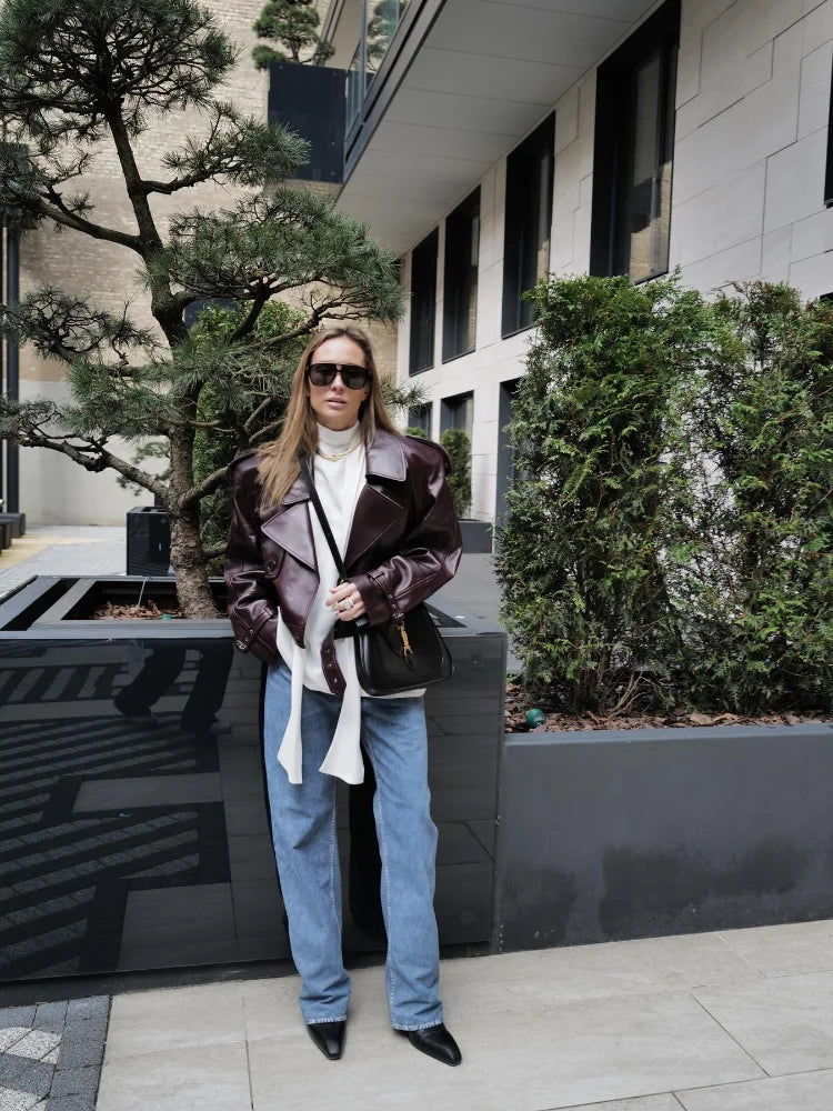 Sofia Elegant Vintage Burgundy Jacket