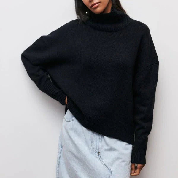 WiIlow | Oversized Casual Turtleneck Sweater